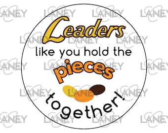 Bosses Leaders Thank You "Pieces" Themed Tag