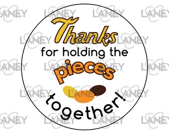 Thanks "Pieces" Themed Tag