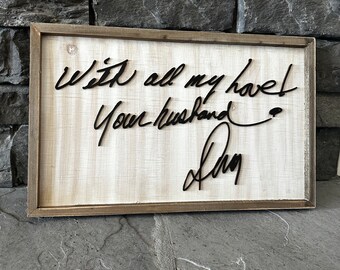 Aangepast houten bord met handschrift: gepersonaliseerde handgeschreven notitiekunst