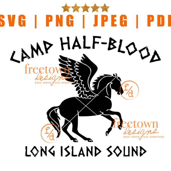Camp Half Blood SVG | Percy Jackson The Lightning Thief Book Digital File | Book Logo Quote Fandom PNG JPG