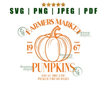 Boerenmarktpompoenen SVG: herfst herfst ontwerp (digitale download)