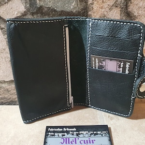 Cartera de cuero genuino