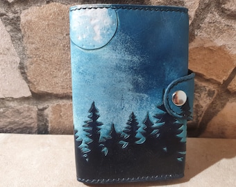 Genuine leather wallet "fir forest"