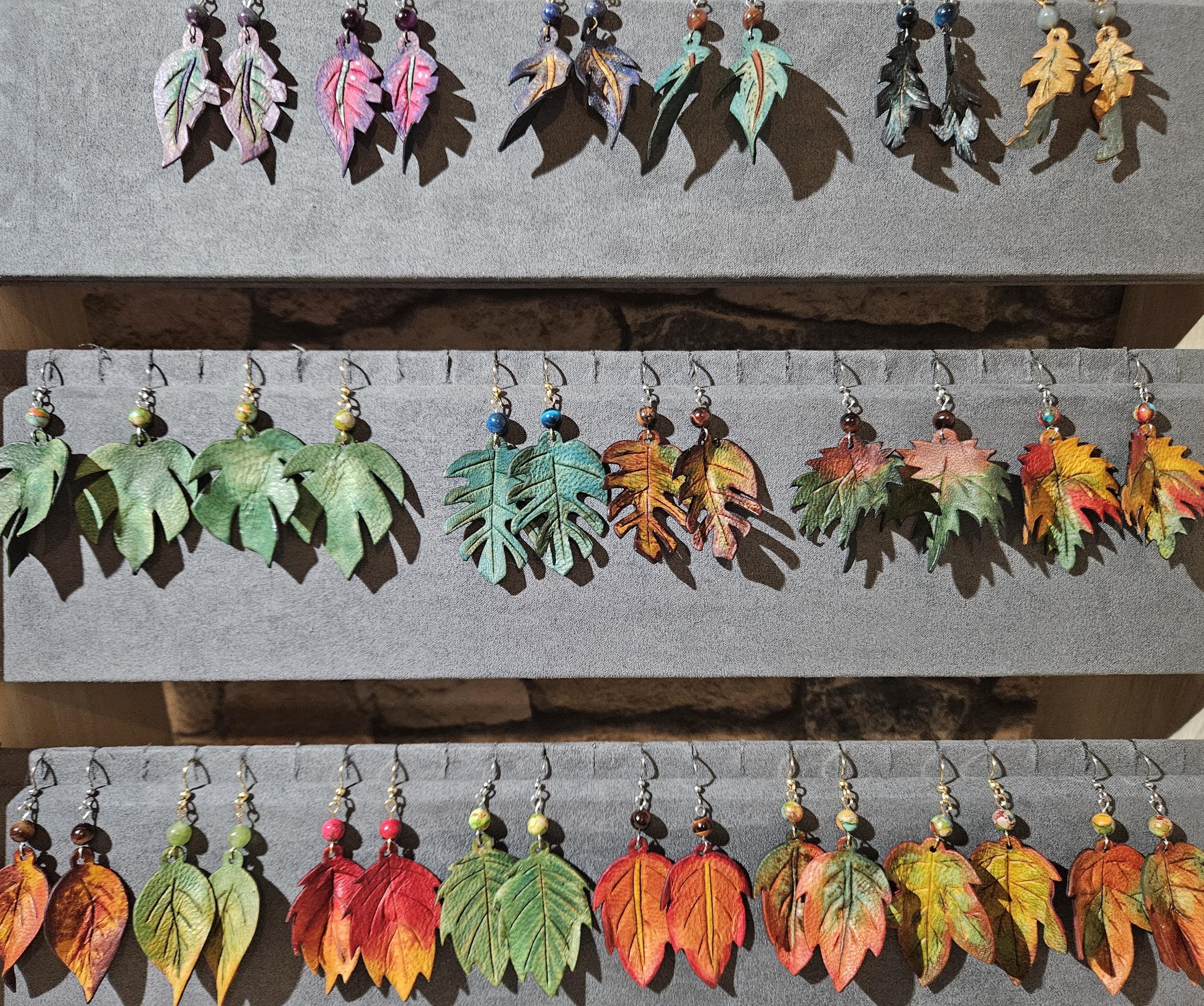 Plumes naturelles boucles d'oreilles - France