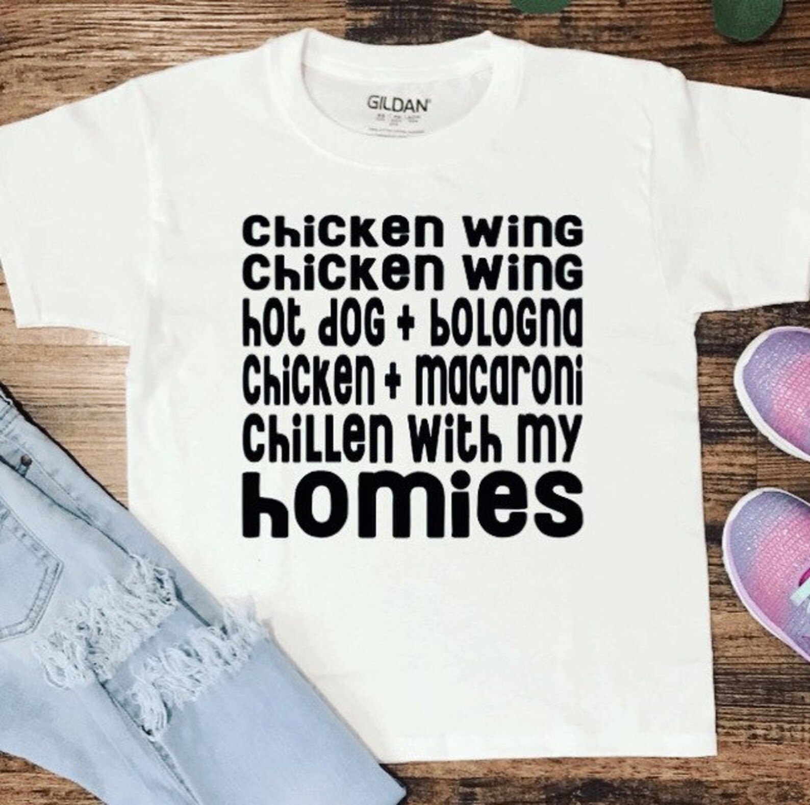 Kids Chicken Wing Song Tshirt. Available in some toddler Etsy