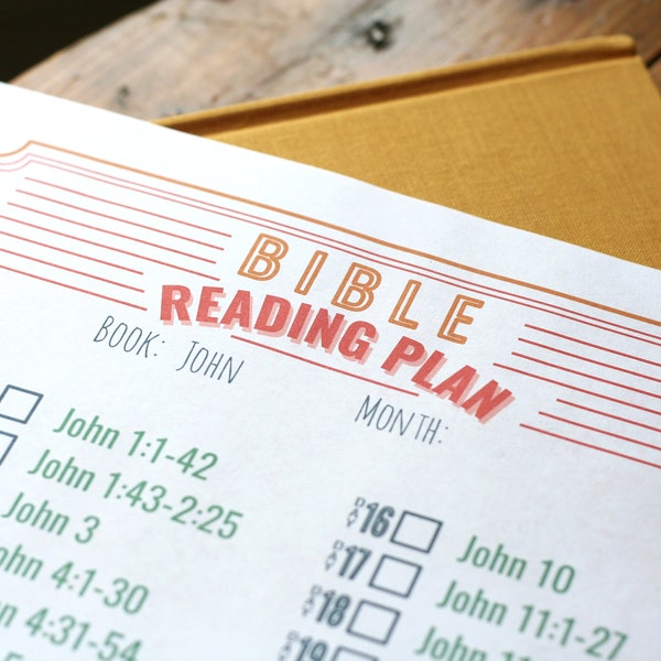 Bible Reading Plan for Kids, John Reading Plan, Printable Bible Reading Plan