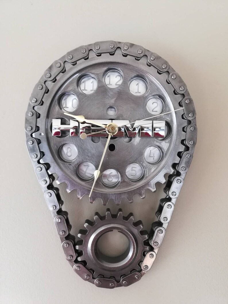 HEMI Dodge Charger Challenger Mopar Metal Gear Wall Clock Car Etsy