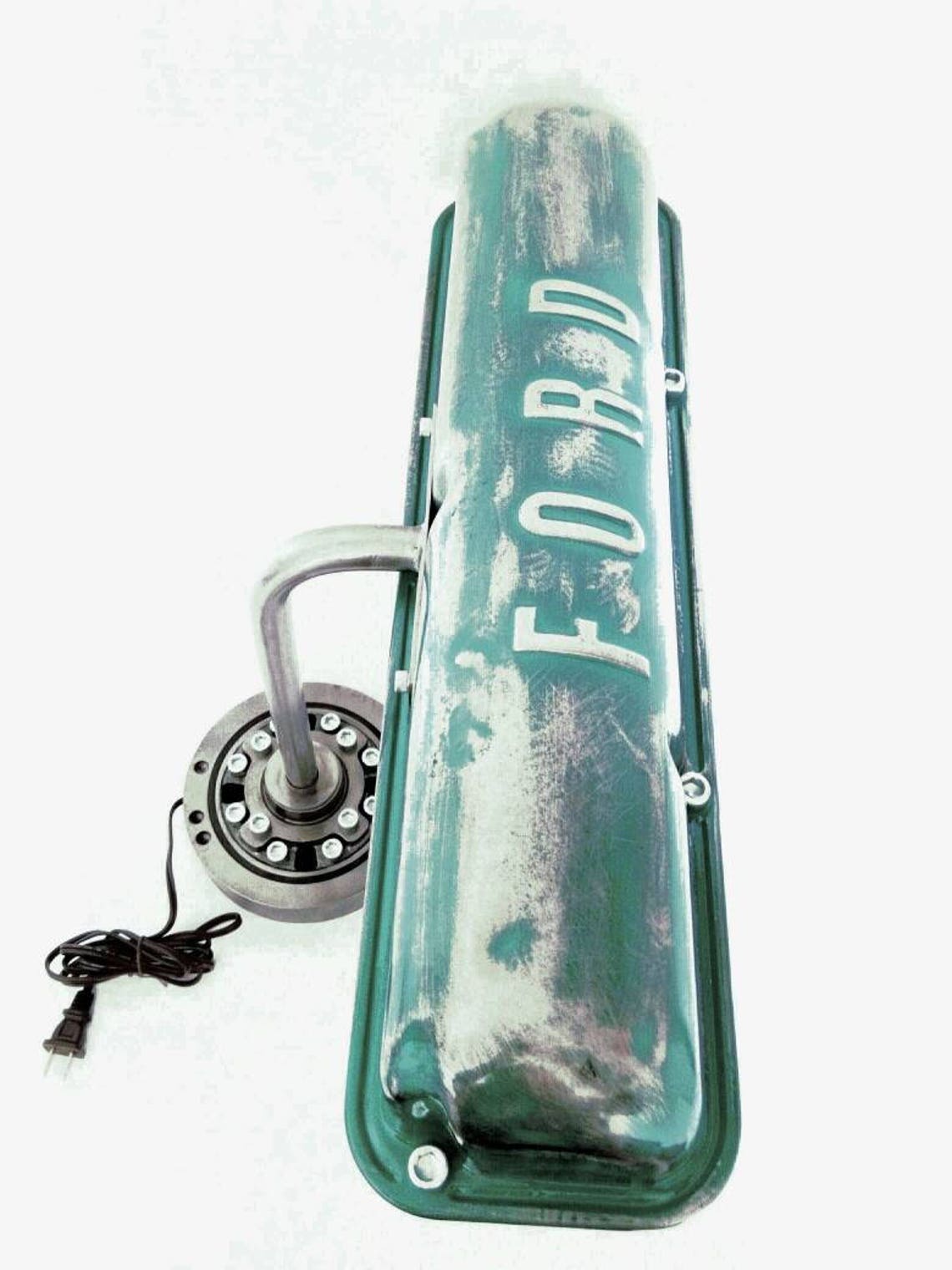 Any Color Patina Ford Valve Cover Lamp Desk Metal Lighting Etsy
