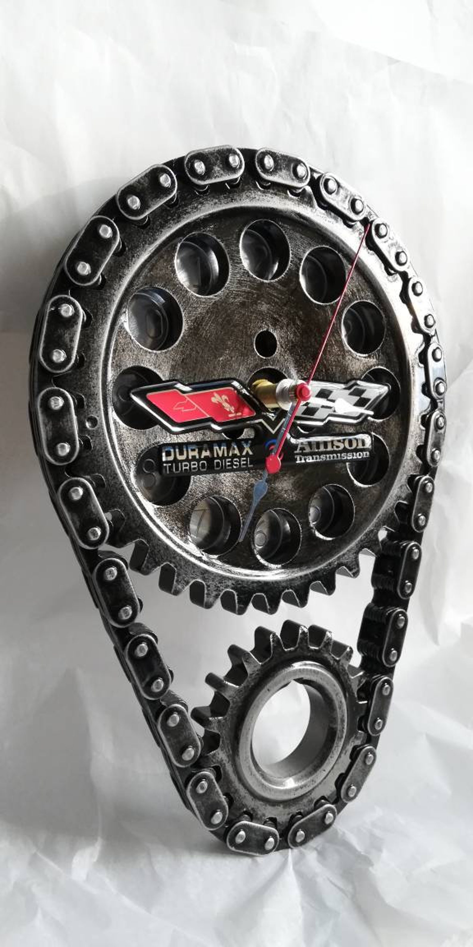 Bow Tie Chevrolet Chevy Duramax Timing Gear Wall Metal Clock Etsy
