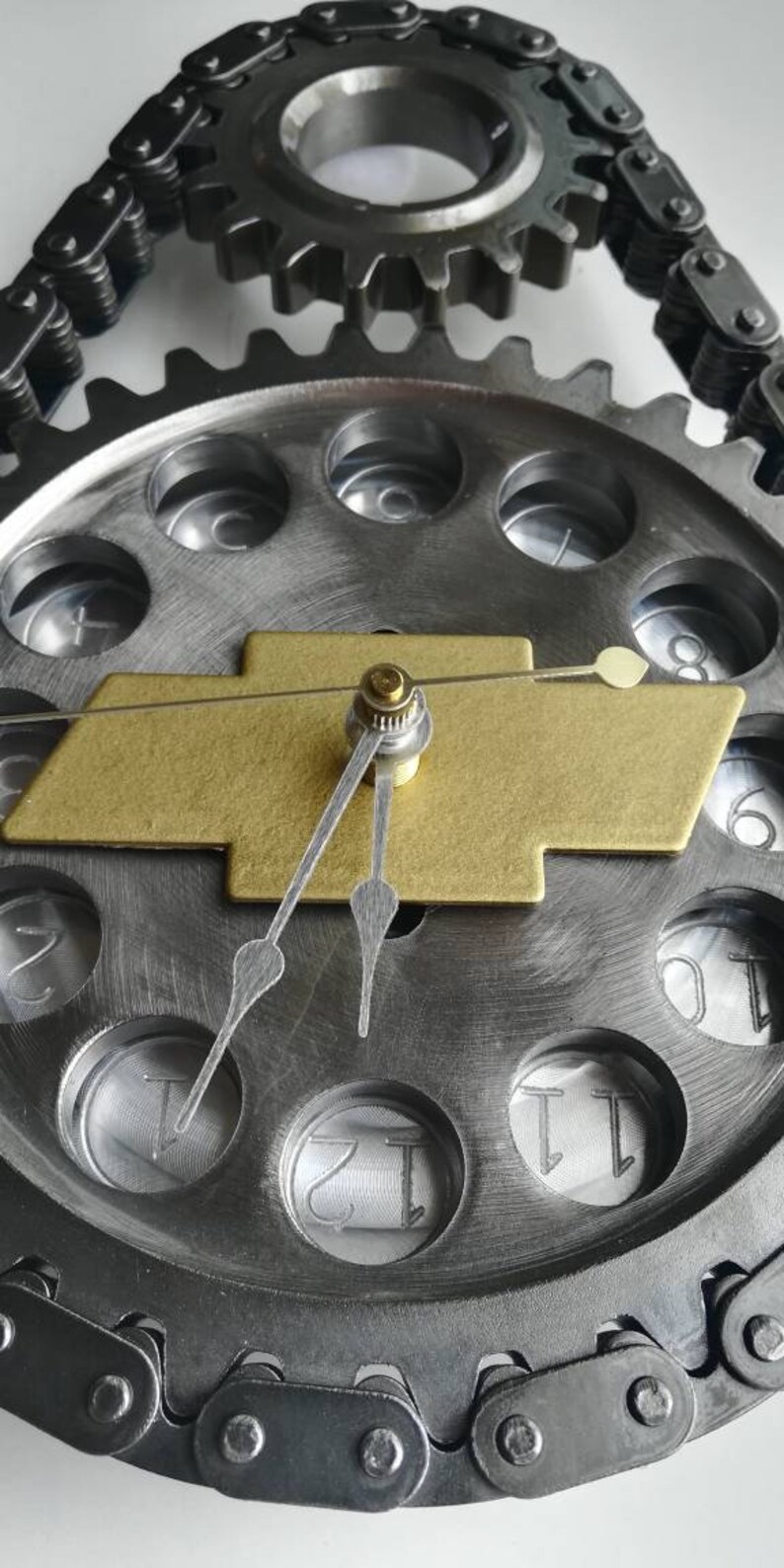Bow Tie Chevrolet Chevy Duramax Timing Gear Wall Metal Clock Etsy