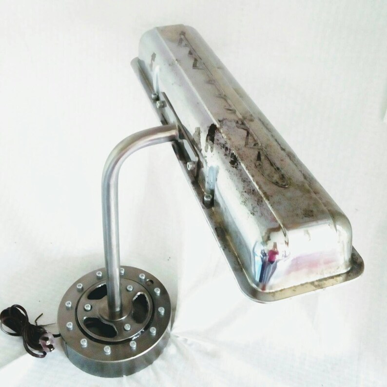Chrome Chevrolet Valve Cover Lamp Desk Car Part Furniture Etsy