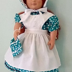 18 inch doll 6 piece Historical Civil War era Dress outfit.  For ages 6 and up.