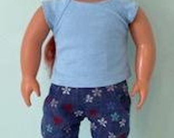 4 piece snowflake  print jeans outfit made to fit 18 inch dolls for ages 6 and up