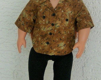 4 piece Shirt and leggings ensemble made to 18 inch dolls  For ages 6 & up