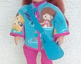 6 piece Poncho, Pants and Top outfit Made to fit 18 inch dolls like American Girl and Our Generation. For ages 6 & up.