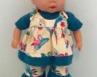 4 piece 15 inch baby doll  summer outfit for ages 3 and up