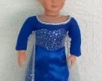 5 piece Snow queen dress  for 18 inch dolls For ages 6 & up.