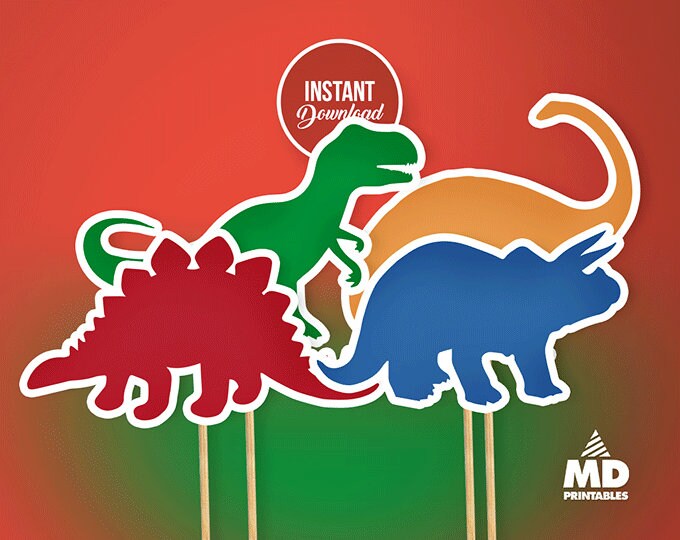 Dinosaurs Printable Center Piece Package Birthday Party Theme - Etsy