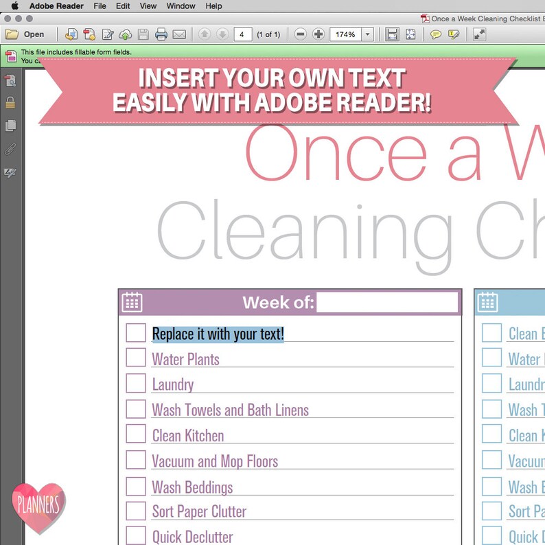 once-a-week-cleaning-checklist-instant-download-pdf-format-ready-to