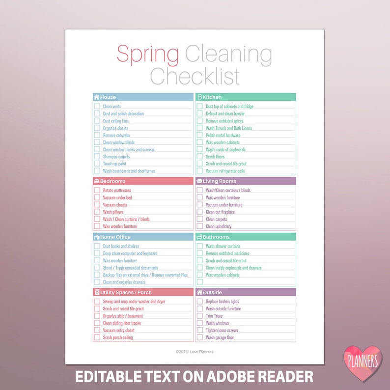 spring cleaning checklist pdf spring cleaning checklist pdf
