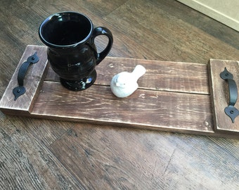 Rustic Wooden Tray many colors available