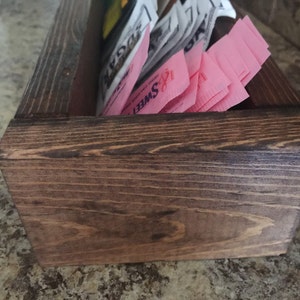 Rustic Wooden Tea box, tea organizer, kitchen organizer box image 3