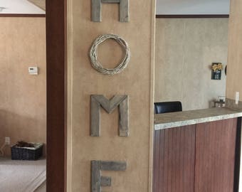 Large wood letters set Home Love