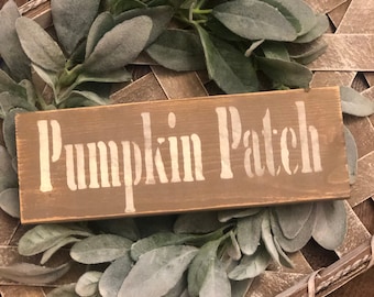 Pumpkin patch wood sign, fall decor, autumn sign