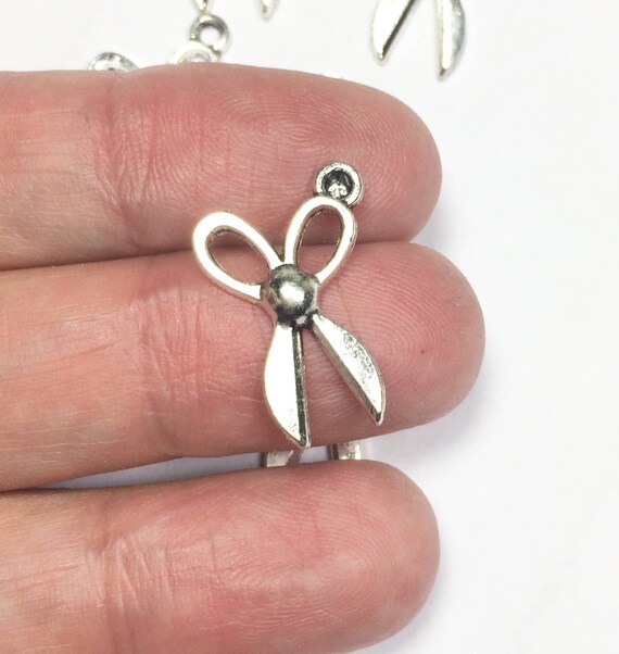 Silver Scissor Charms Hairdresser Charm Hair Stylist Charms Etsy