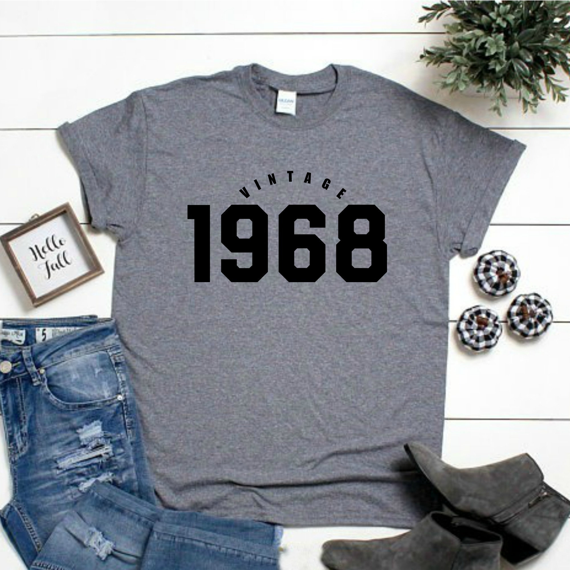 50e anniversaire cadeau pour les femmes et les hommes - 50e anniversaire t shirt imprimé - Vintage 1968 T-Shirt-50e anniversaire graphique Tee-50e anniversaire cadeau 50e anniversaire femmes cadeau pour les femmes anniversaire et les hommes - 50e anniversaire t shirt imprimé - Vintage 1968 T-Shirt-50e anniversaire graphique Tee-50e anniversaire cadeau e672f2