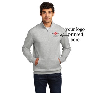 Custom Business Logo 1/4 Zip Up Pullover, Custom Fleece Pullover, Personalized Logo Shirts, Marketing Business, Custom, Branding Shirts