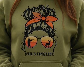 Women's Fall Hunting Hoodie, Hunter's Wife Hoody, Women Hunting Shirt