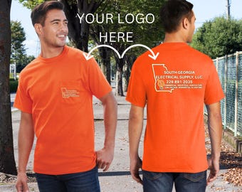 Business Logo Pocket Shirts, Custom Tee, Front Pocket Logo Shirts, Marketing Business Shirts, Logo T-shirts, Branding Shirts, Business Logo