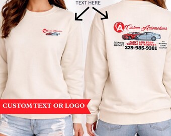 Custom Sweatshirt, Custom Design Crew Neck Sweatshirt, Personalized Tee, Custom Logo, Business Shirts, Fleece Custom Shirts, Bulk Company
