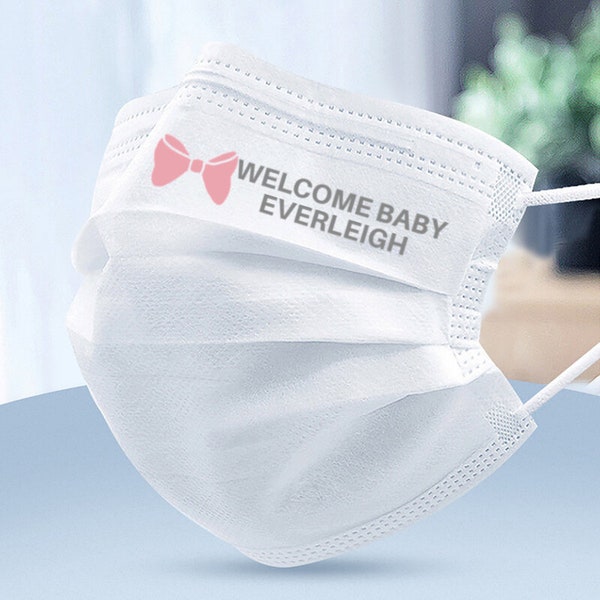 Baby Shower Face Mask Etsy