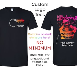 Custom Business Logo Shirts, Custom Tee, Personalized Logo Shirts, Marketing Business Shirts, Color Ink Logo Branding Shirts, Custom Logo