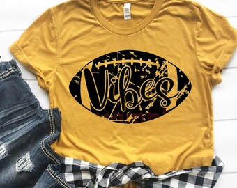 Football vibes Unisex shirt - Mustard football shirt - Gold Shirt Football mom - Football mama - Fall shirt for women - Fall mom tshirt