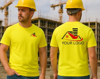 Custom Business Logo Work Shirt, Personalized Company T-Shirt for Men, Uniform Shirts for Employees, Bulk Company Shirts, No Minimum