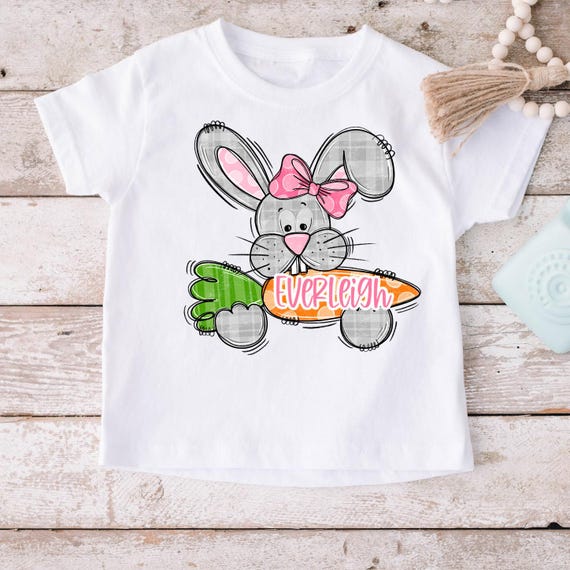 2 T-shirts Pâques Lapin OshKosh Pour Petite Fille - Taille 4/5 - Manches Longues Et Courtes - Occasion Très Bon état