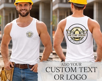 Custom Business Logo Unisex Tank, Personalized Company Tank for Men, Custom Design for Tank Tops, Men Tank Tops, No Minimum