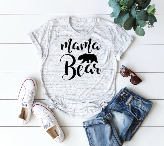 Mama Bear Shirt Mama Bear TShirt UNISEX Floral Mama Bear | Etsy
