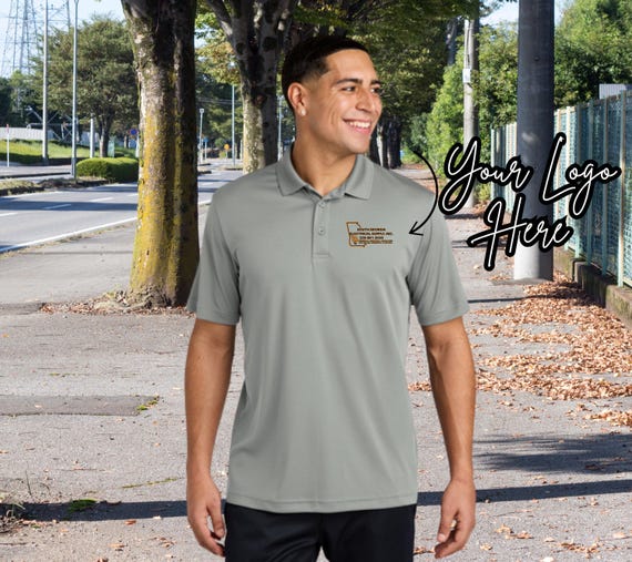 Performance Polo Business Logo Shirt, Polo Pullover with Business Logo, Personalized Logo Shirts, Marketing Logo, Custom Logo Branding Shirt