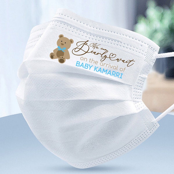 Baby Shower Mask Etsy