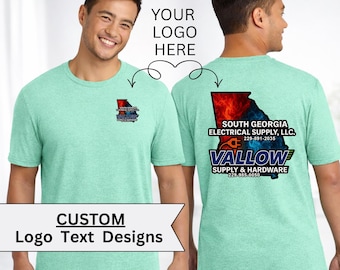 Custom T-Shirt, Custom Design, Custom Logo Tee, Personalized Tee, Custom Team Shirt, Business Shirt, Unisex, Logo, Triblend Tee, Custom Logo