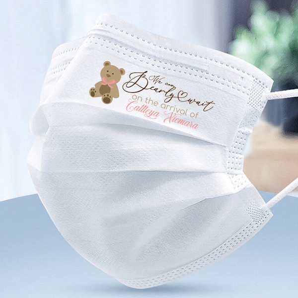 Baby Shower Mask Etsy