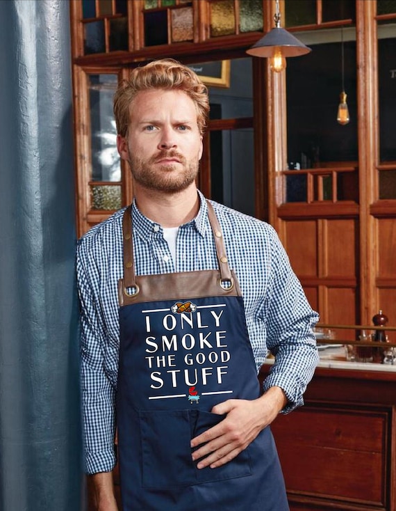 Gift For Him, Dad Gift, Father's Day Apron, I Only Smoke The Good Stuff, Father's Day Gift for Husband, Grill Apron Men, Dad Grill Apron