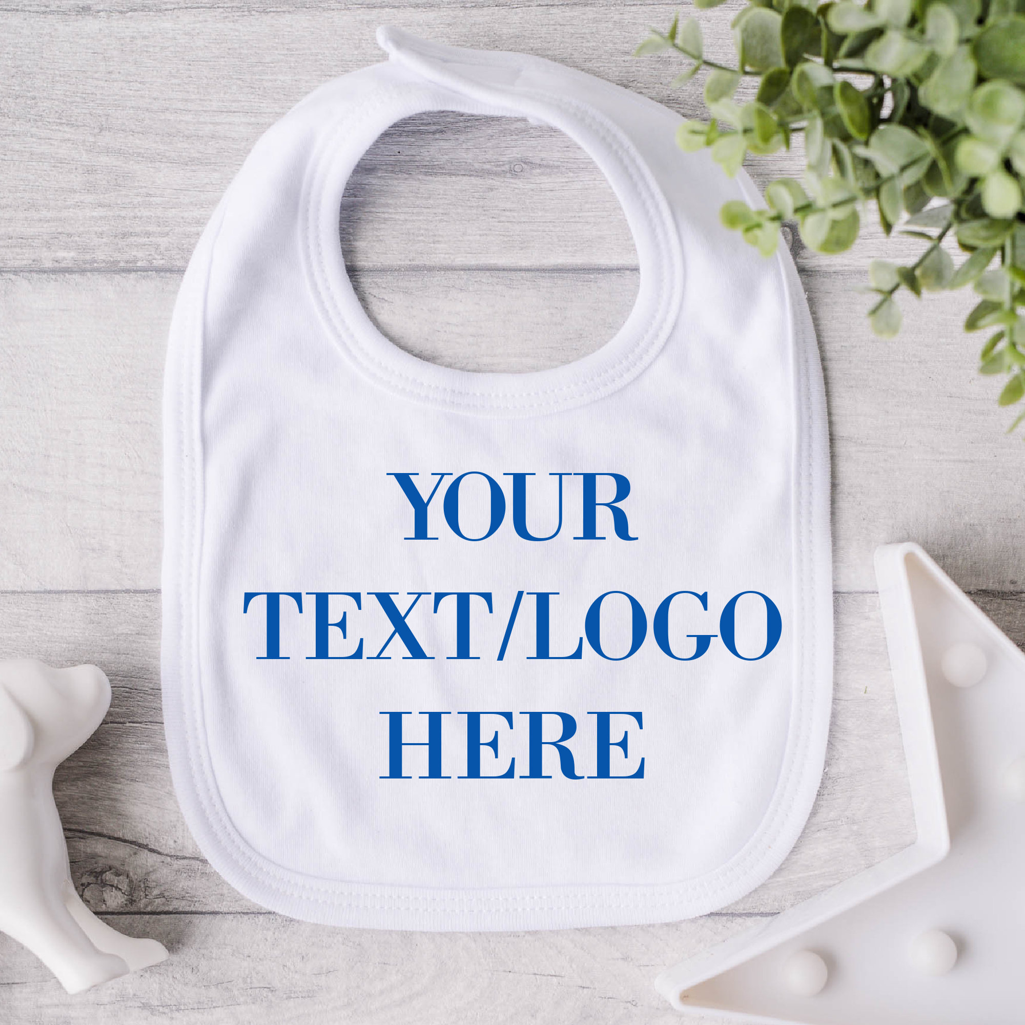Custom Baby Bib, Custom Printed Logo Bib, Custom Text Baby Bib, Custom ...