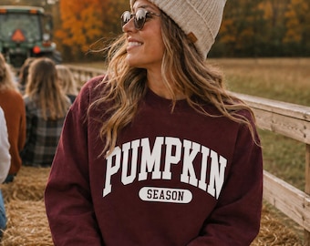 Fall Sweatshirt, Pumpkin Season Sweatshirt, Fall Crewneck, Women's Fall Outfit, Cozy Sweatshirt, Pumpkin Sweater