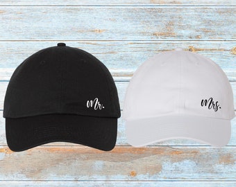 Bride and Groom Hats | Honeymoon Hats | Couples Hats | Couple Gifts | Mr. and Mrs. Hats | Custom Wedding Gift | Custom Hats | Bridal Gift