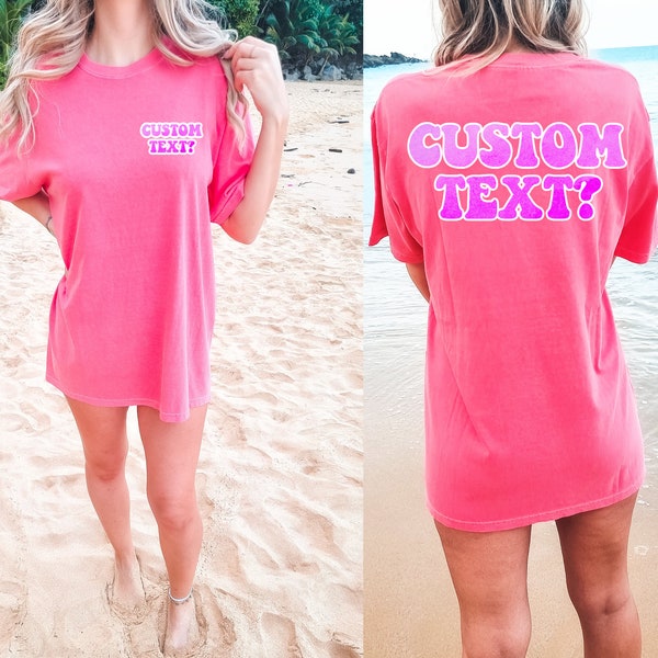 Custom Text or Saying Tshirt, Comfort Color Oversized Tshirt, Beach Shirt, Lounge Comfort Shirt, Weekend Lake Shirt, Funny Graphic Tee